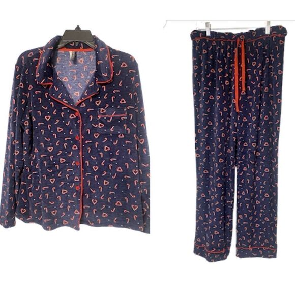Jaclyn Intimates Pajamas Sz. L Christmas Soft & Cozy 2 Pcs - Picture 6 of 10